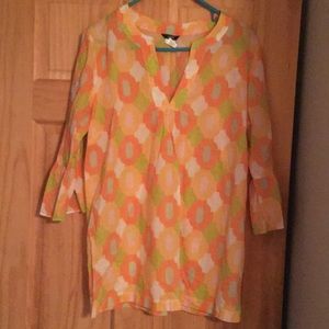 Orange tunic top M